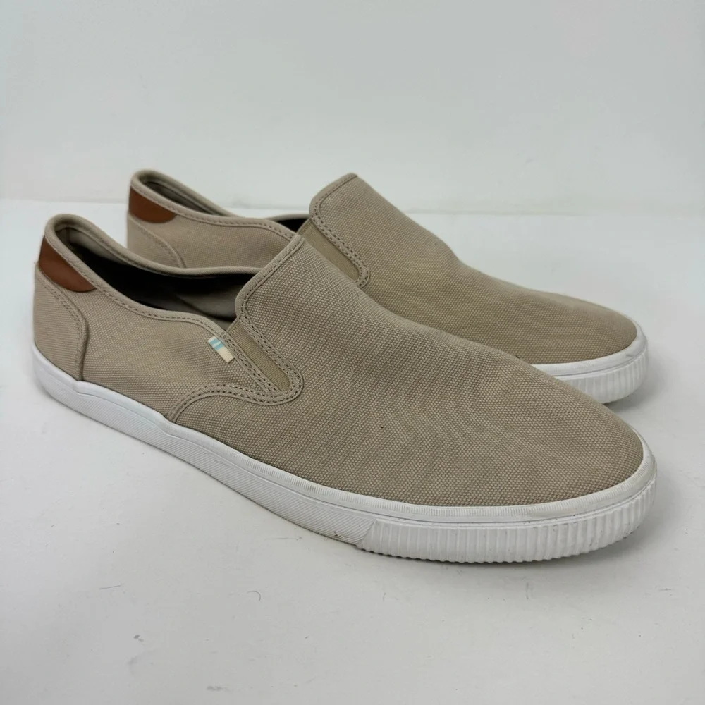 Toms Tan Slip On Flats Causal
